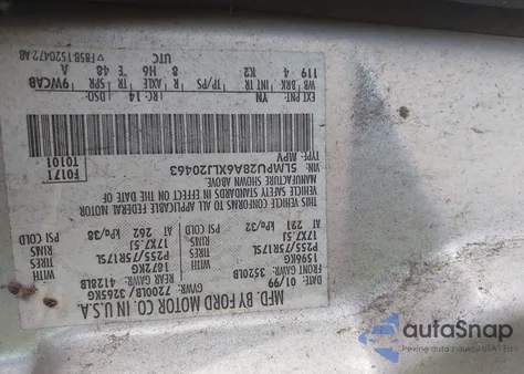 1999 Lincoln Navigator from USA, damaged, VIN 5LMPU28A6XLJ20463